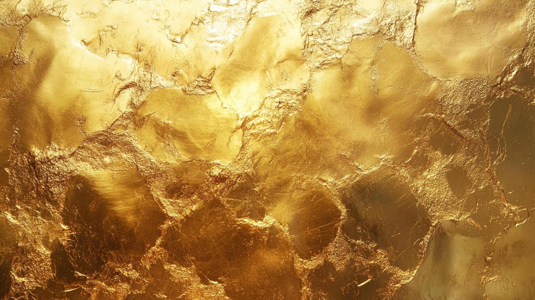A shiny, textured gold surface catches the light, creating a warm, inviting, and slightly abstract aesthetic. Metallic richness. photo