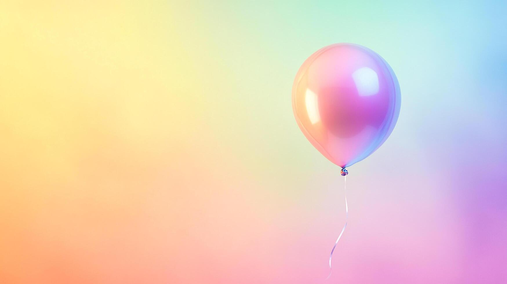 A captivating balloon ascends against a mesmerizing pastel backdrop, creating a visually striking image. photo