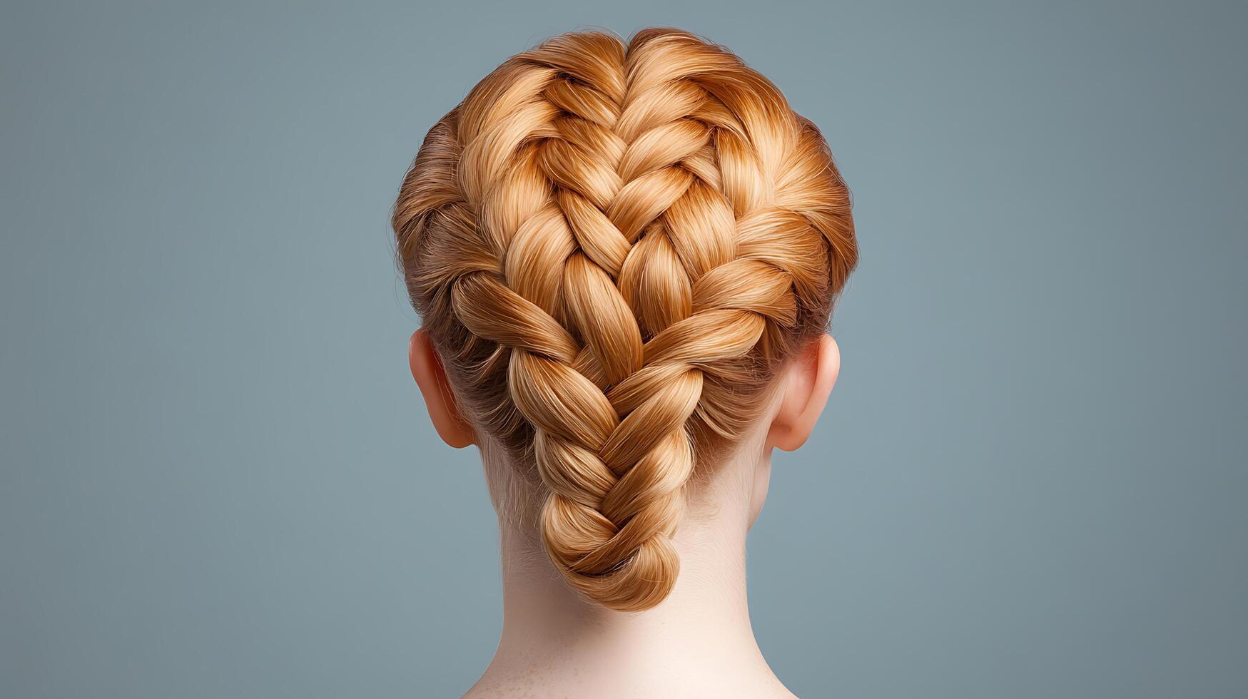 A woman with a braid in her hair photo