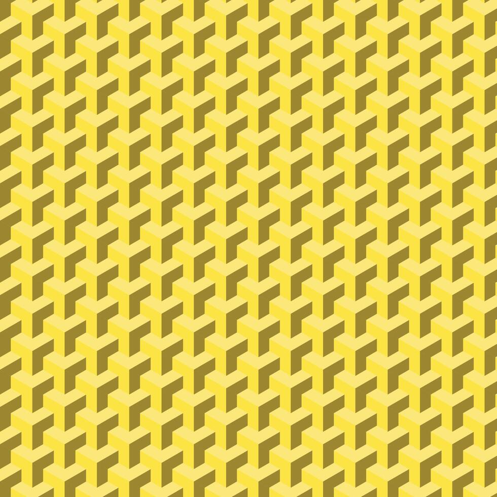 yellow geometric pattern square background vector