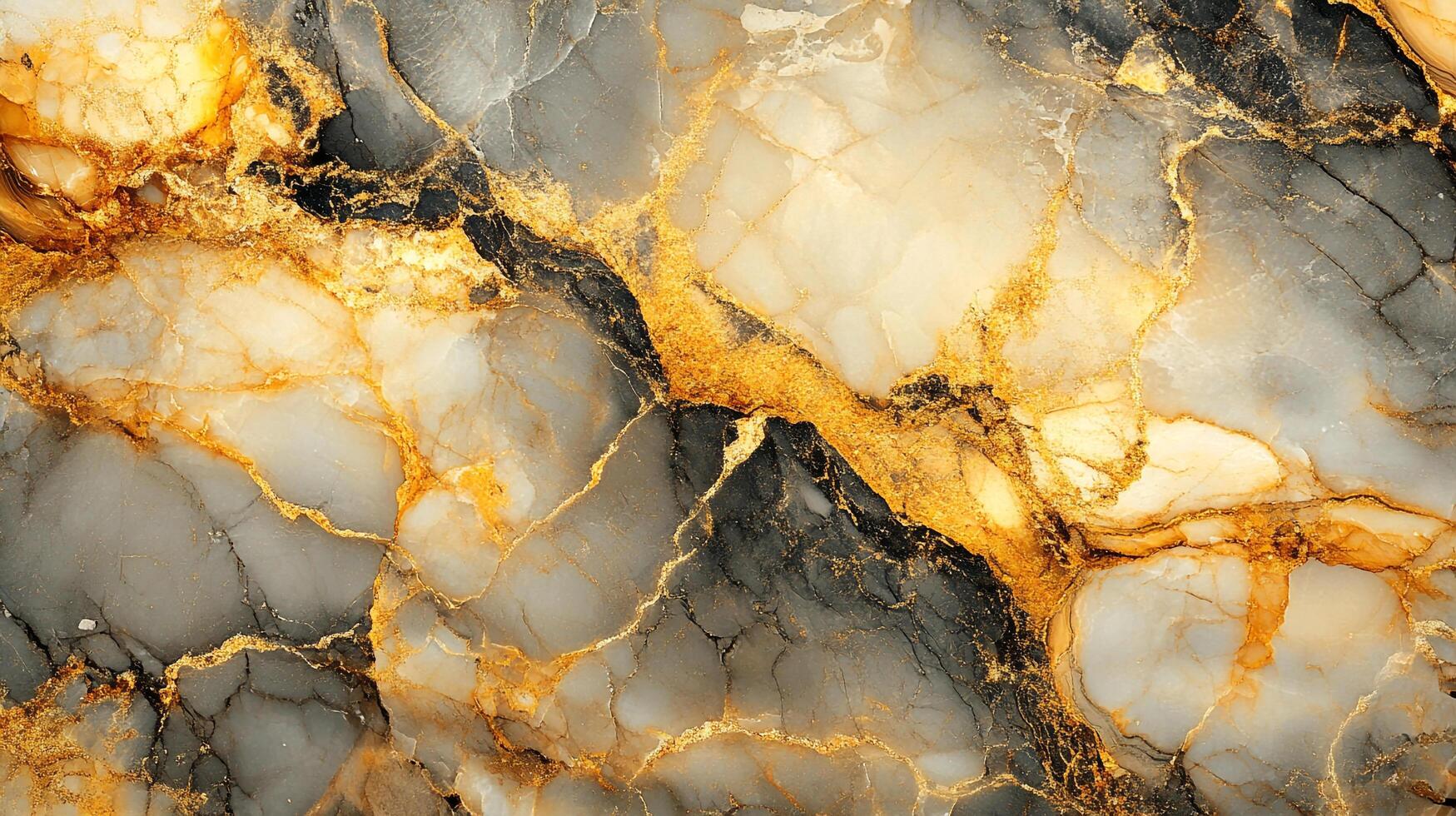 Abstract marble surface with gold and gray veins. Decorative background with a luxurious, elegant feel. photo
