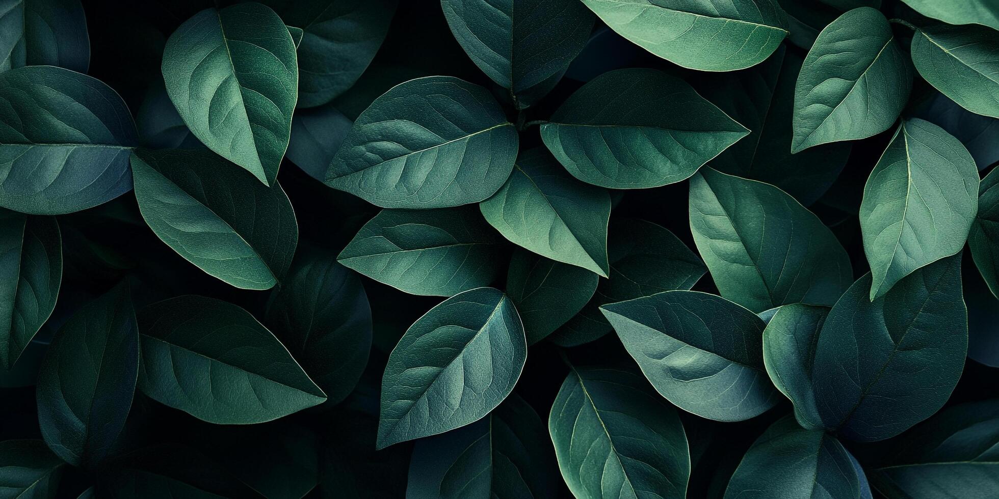 Lush green leaves create a calming and organic texture. Natural background of overlapping leaves evokes freshness and growth. photo