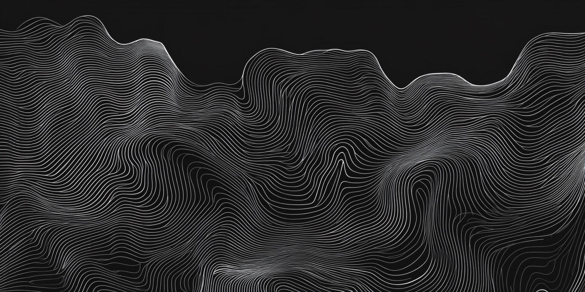 Abstract representation of a topographical landscape rendered with fine lines, creating a modern and minimalist visual experience. photo