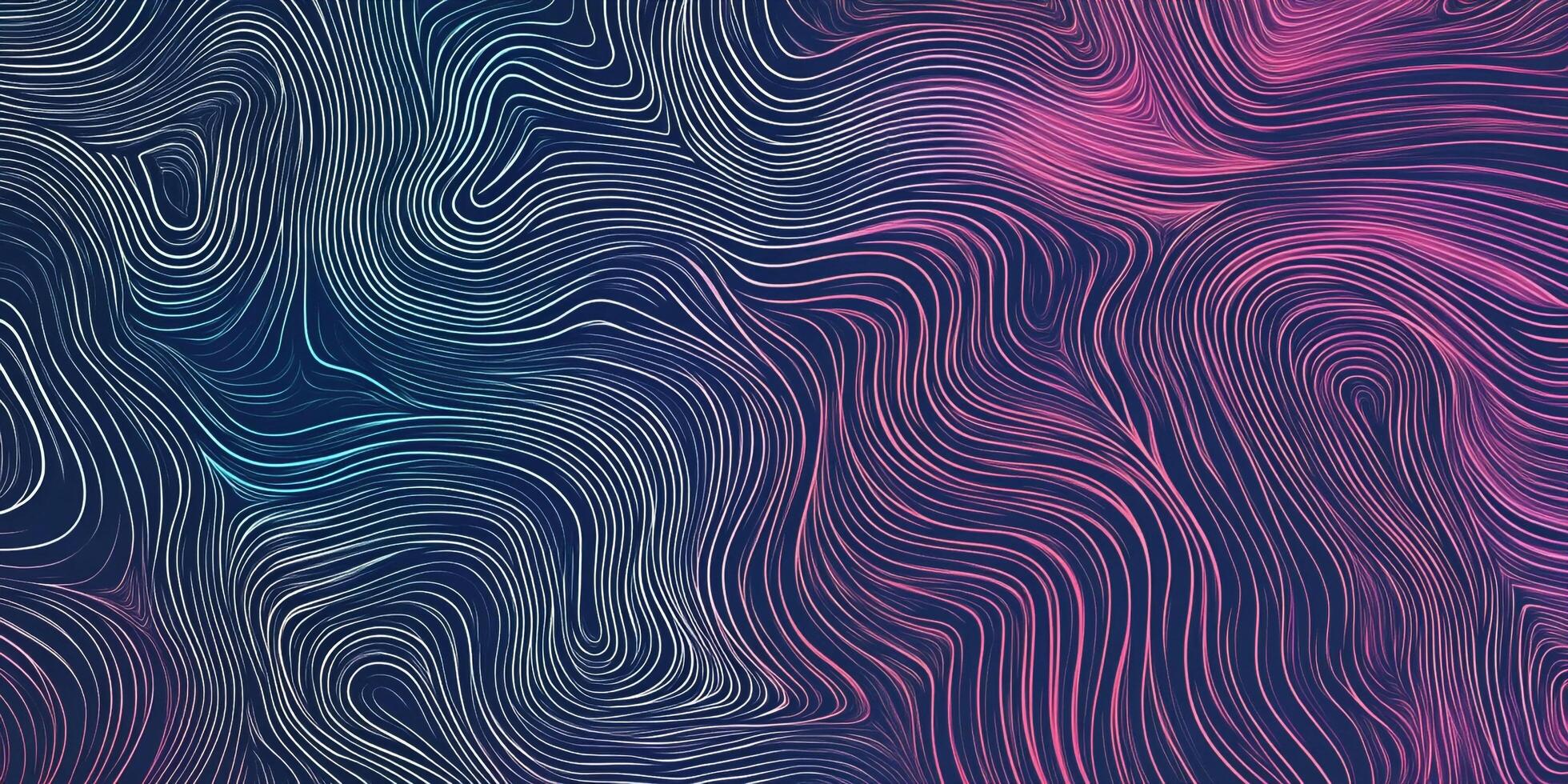 Abstract line art with flowing, wavy lines in shades of blue, pink, and white, creating a dynamic and colorful design aesthetic. photo