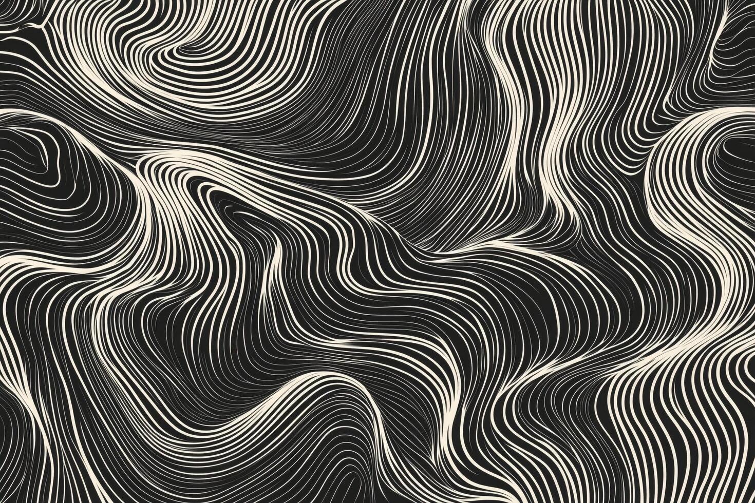 Monochrome abstract lines create a mesmerizing visual flow, showcasing fluidity and movement. The texture adds depth to this simple pattern. photo