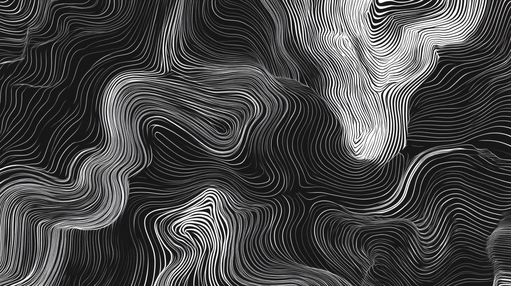 Abstract black and white background of wavy, flowing lines creating a mesmerizing and dynamic visual texture and graphic design. photo