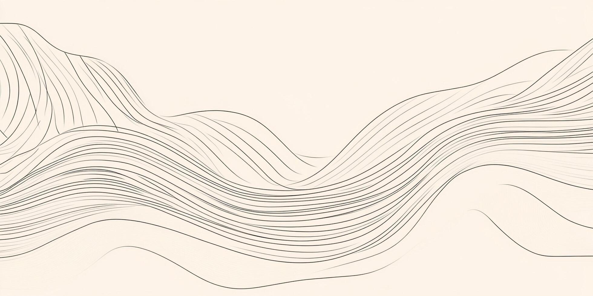 Abstract waves flow across the canvas, creating a sense of smooth motion and minimalist design, inviting visual exploration. photo