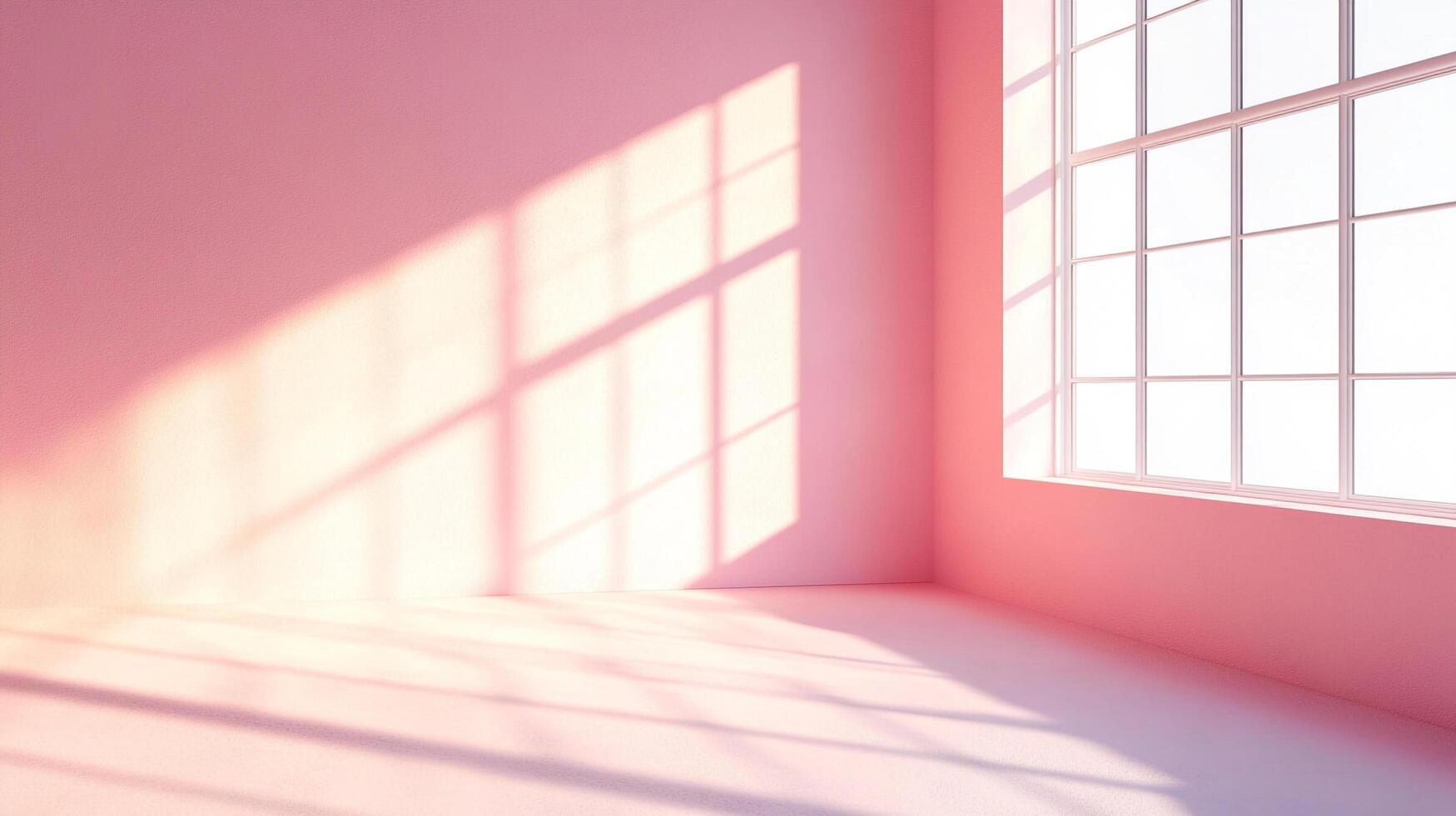 Bright interior featuring light streaming through large window, creating a serene and airy ambiance, enhancing the room's inviting atmosphere. photo