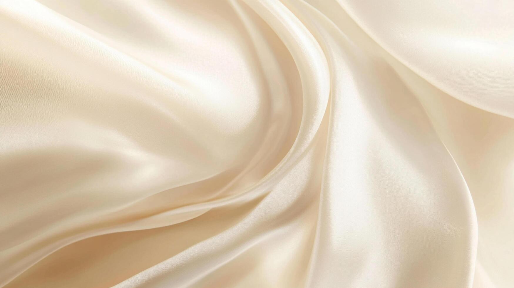 A mesmerizing display of soft, creamy white fabric elegantly draped and flowing, creating a serene, luxurious visual experience. photo