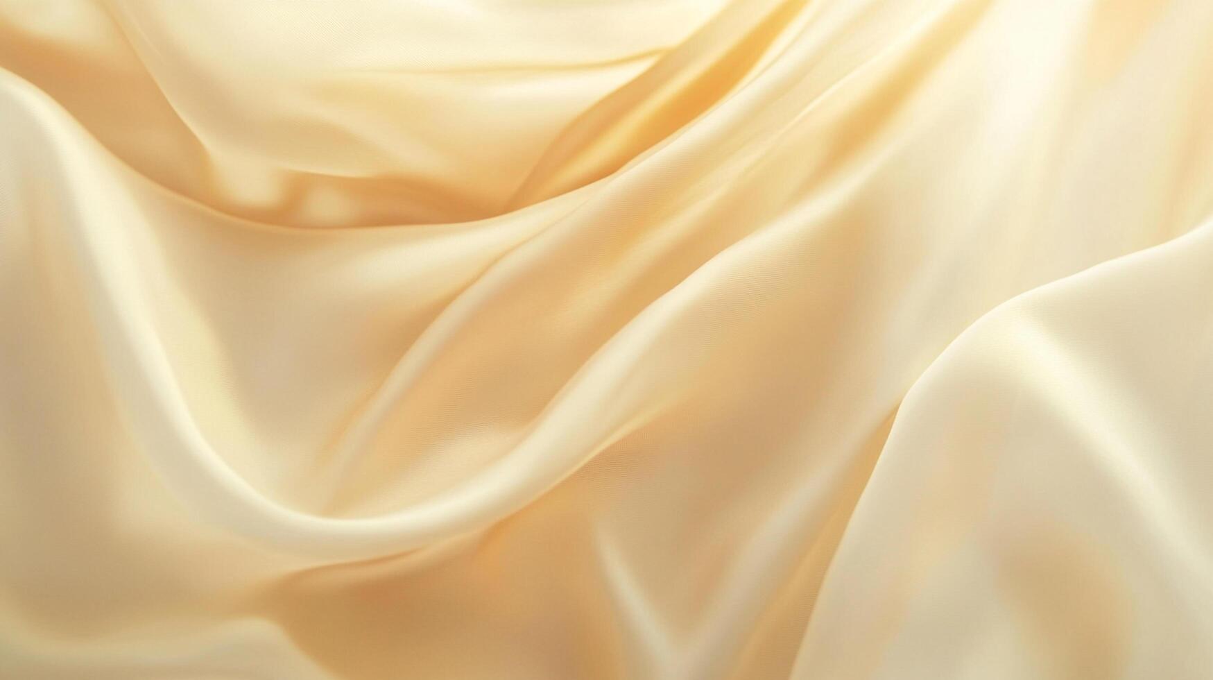 Elegant waves of a light beige fabric, soft and fluid texture, showcasing gentle folds and curves in a smooth, luxurious material. photo