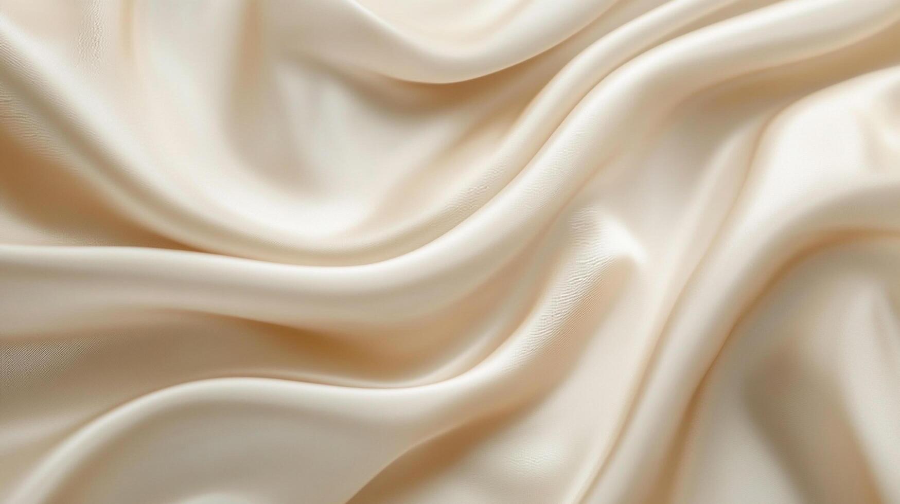 Elegant ripples of creamy white silk create a luxurious and soft texture, reflecting light with a gentle sheen for delicate backgrounds. photo
