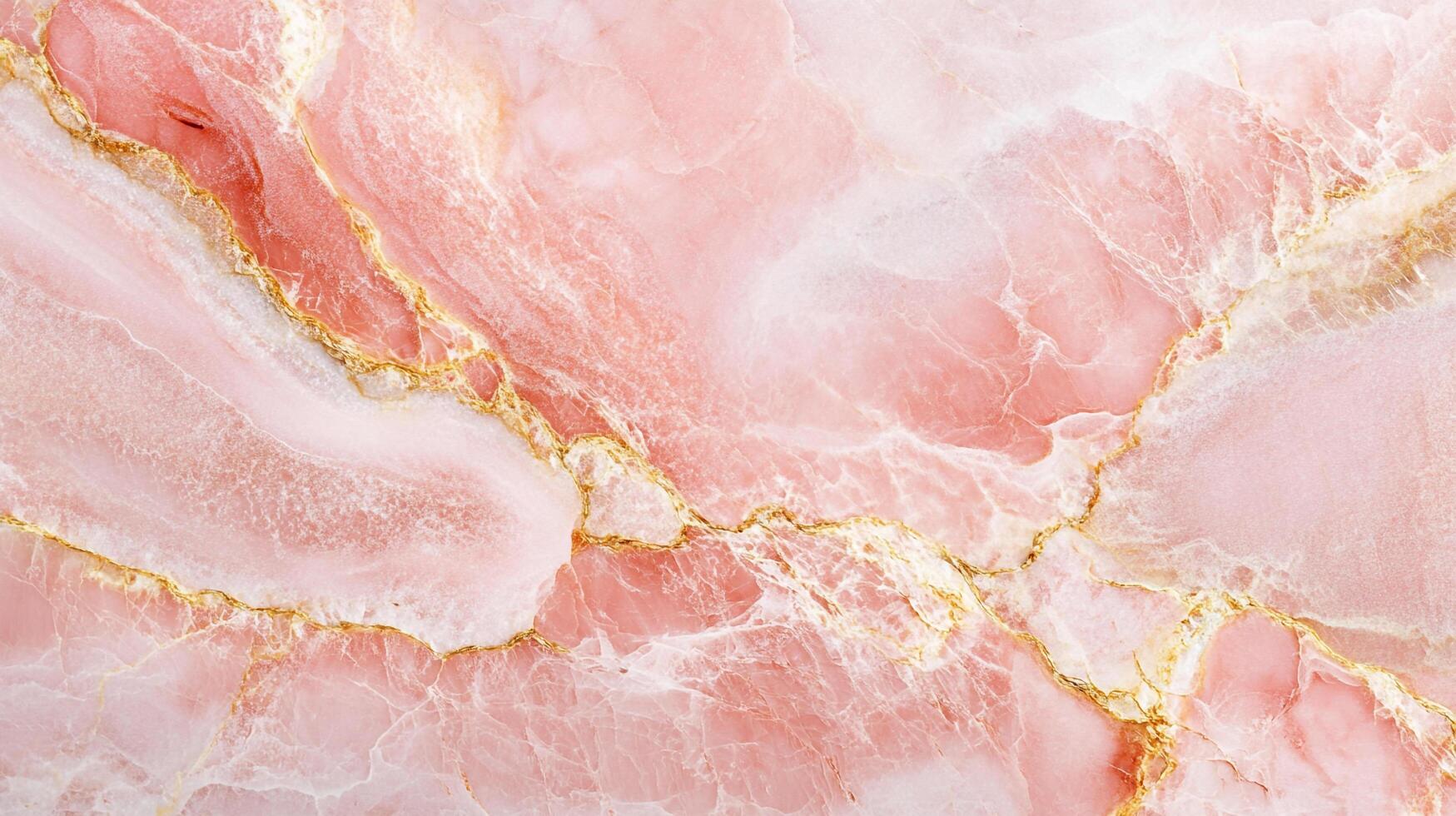Striking pink and gold marble texture background, creating a luxurious and elegant surface with intricate natural veins and patterns. photo