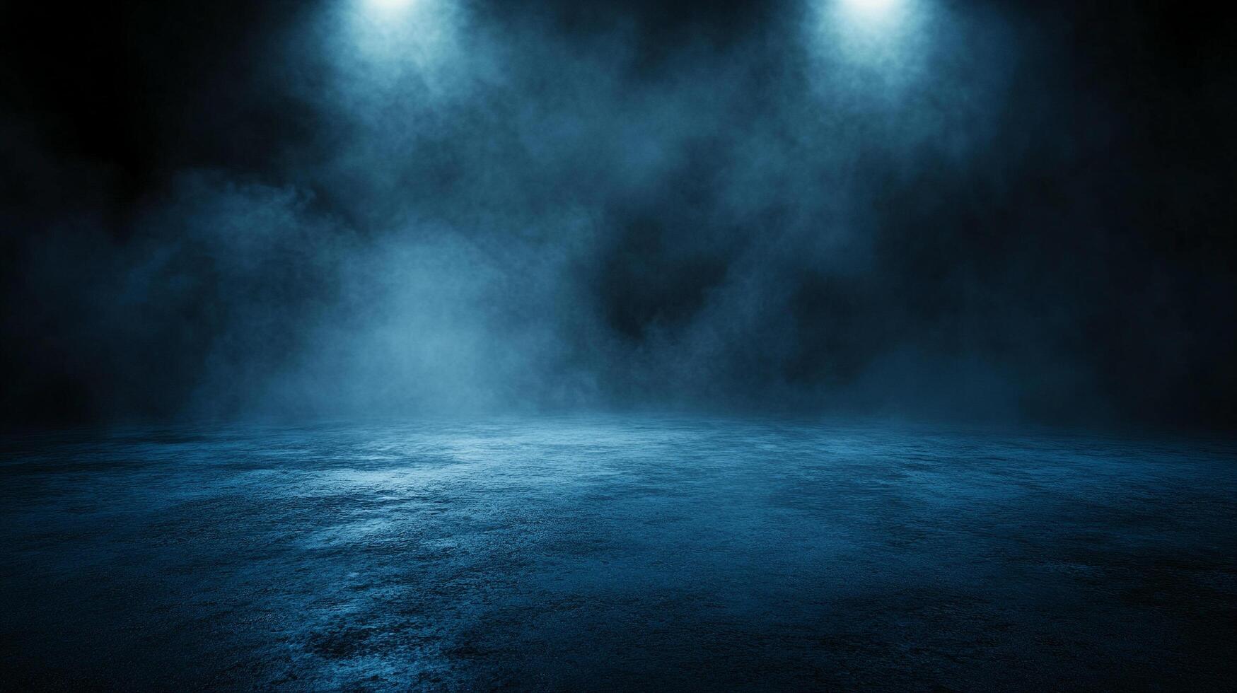 Dark blue field with smoke in the background. Scene is mysterious and ominous photo
