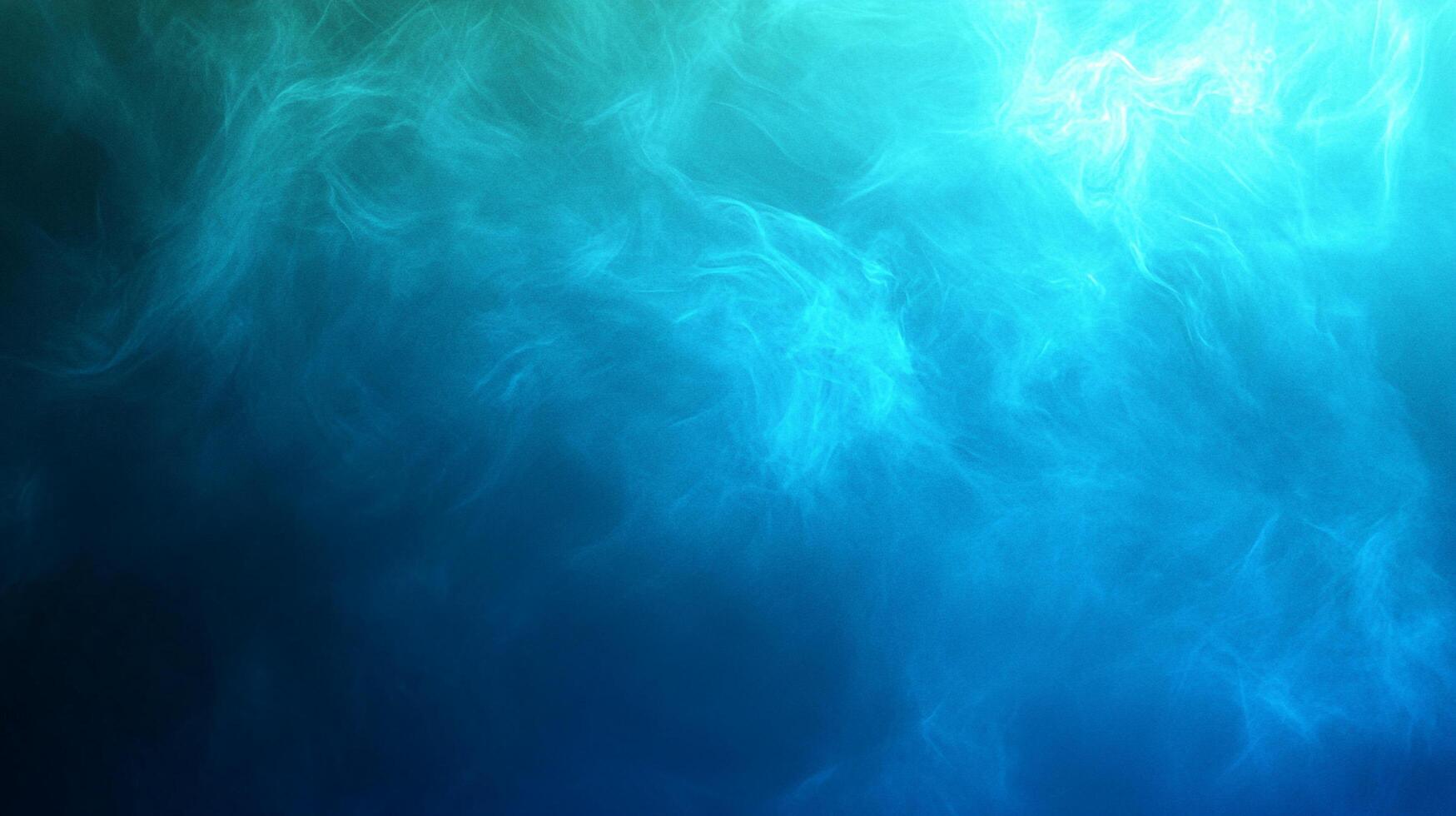 An ethereal blend of light and shadow, as shades of turquoise and deep blues converge in an abstract dance of form and color. photo