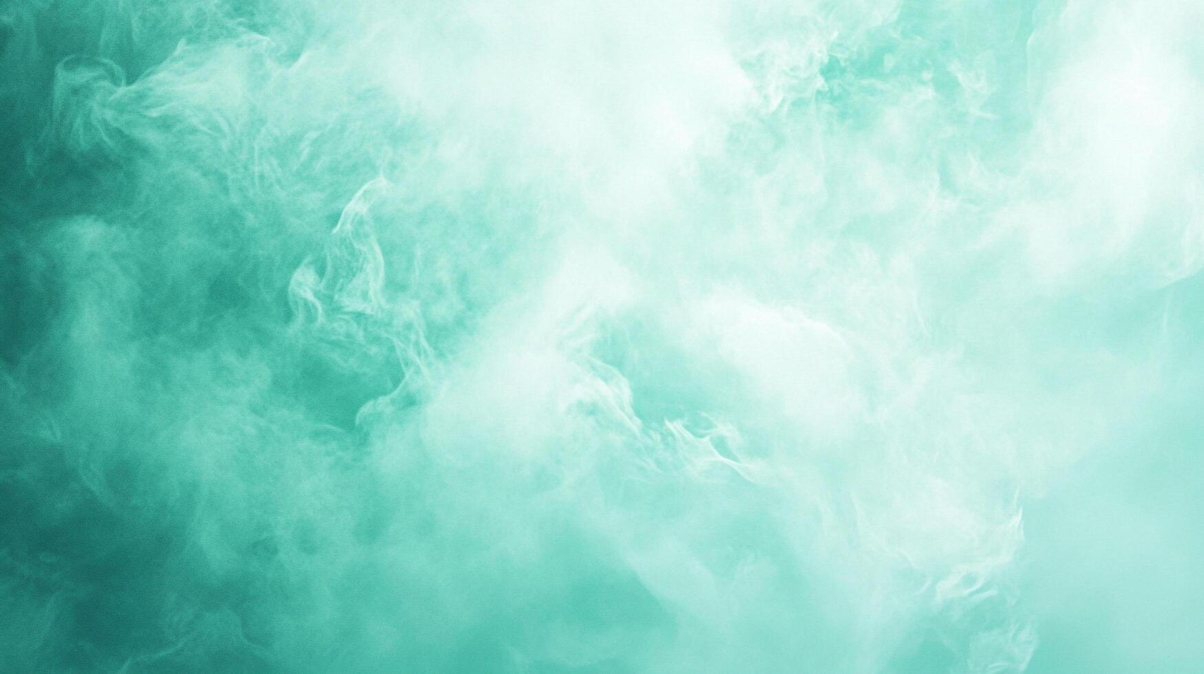 An ethereal teal and white swirling abstract background, reminiscent of clouds or smoke with a soft, dreamlike quality. Subtle and calming. photo