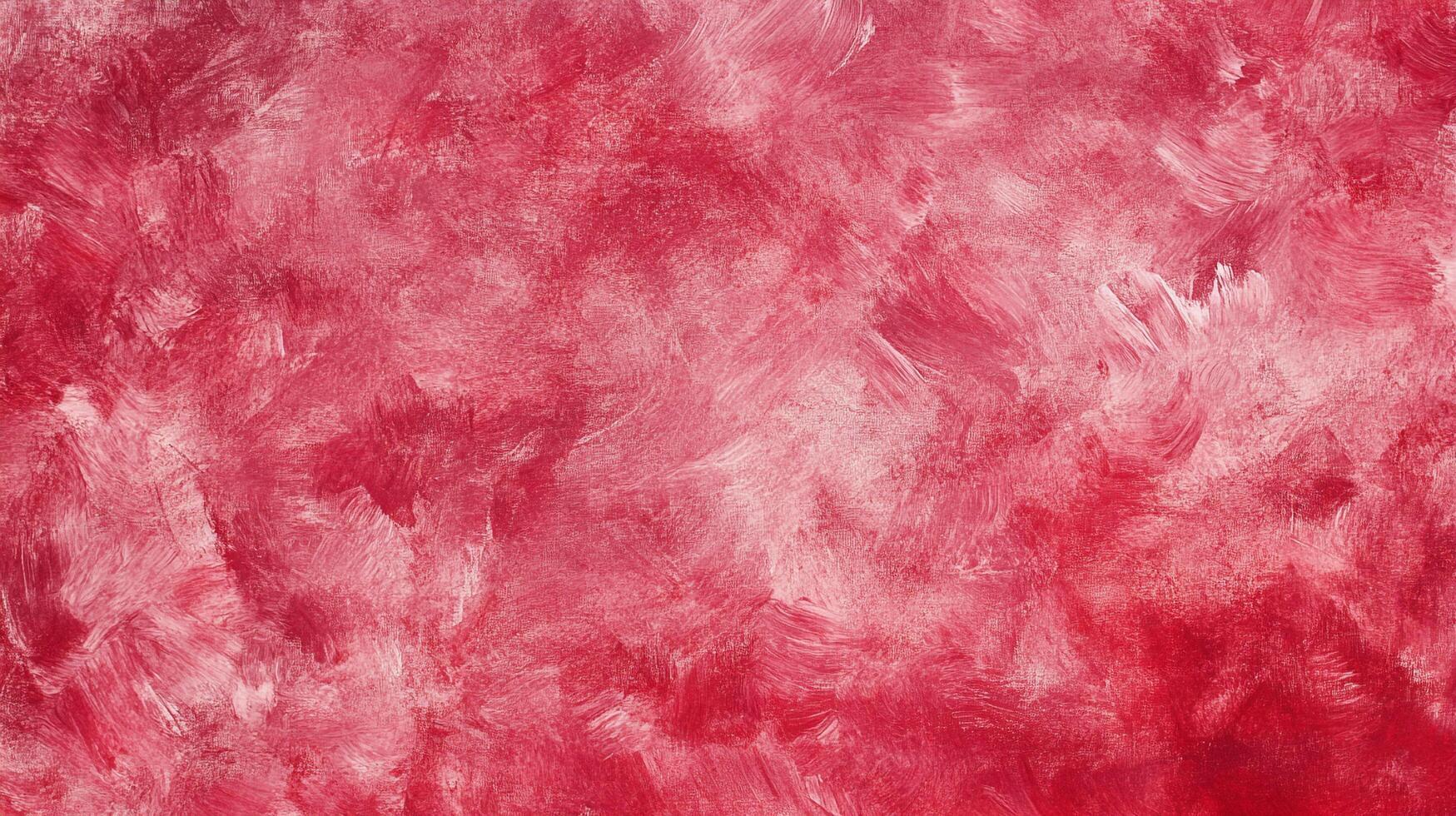 Abstract painting using shades of red, white and pink colors creating a textured effect. The brush strokes are visible and bold. photo