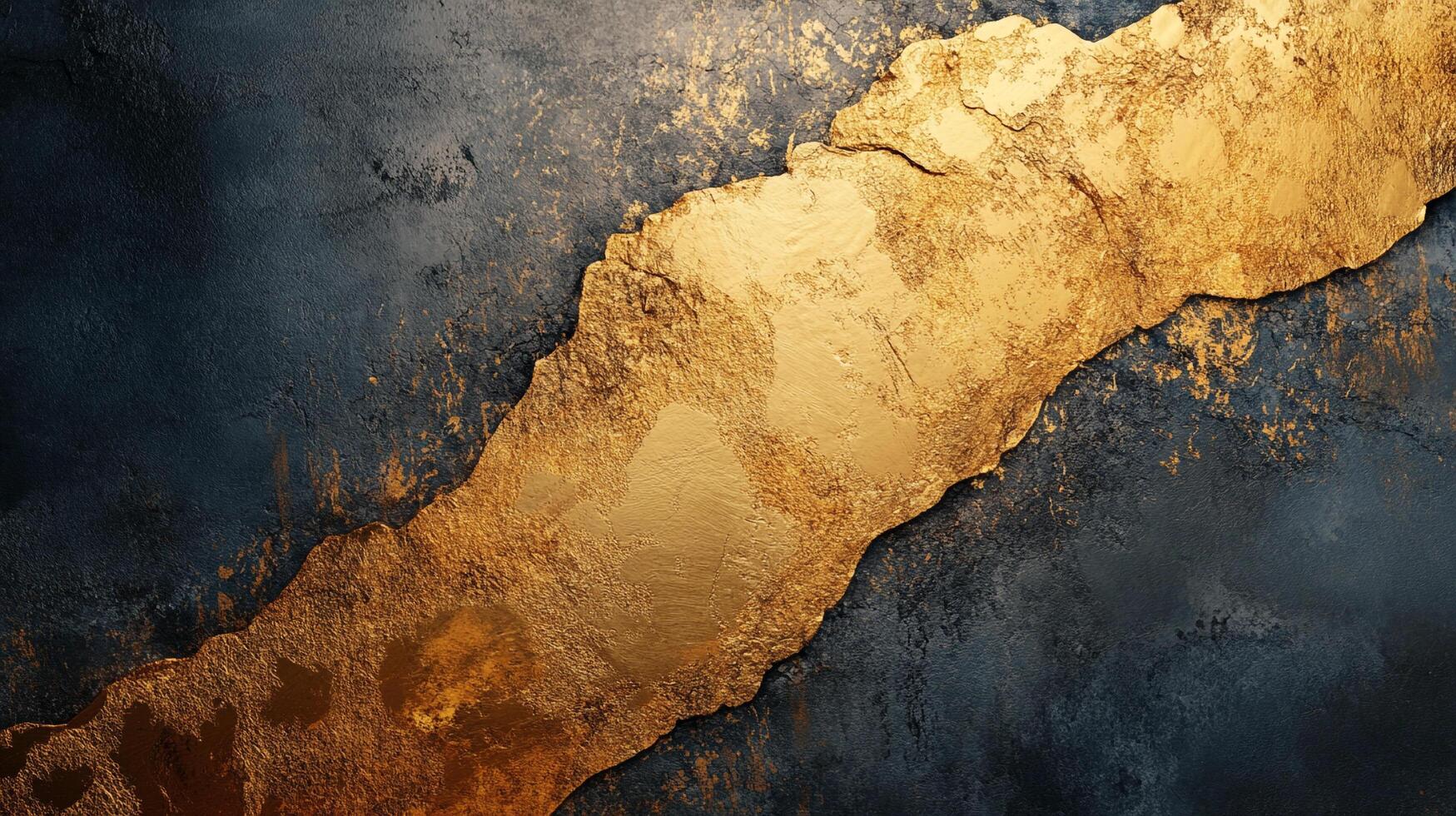 Abstract design featuring a dynamic contrast of shimmering gold against a dark, textured backdrop, creating a luxurious effect. photo