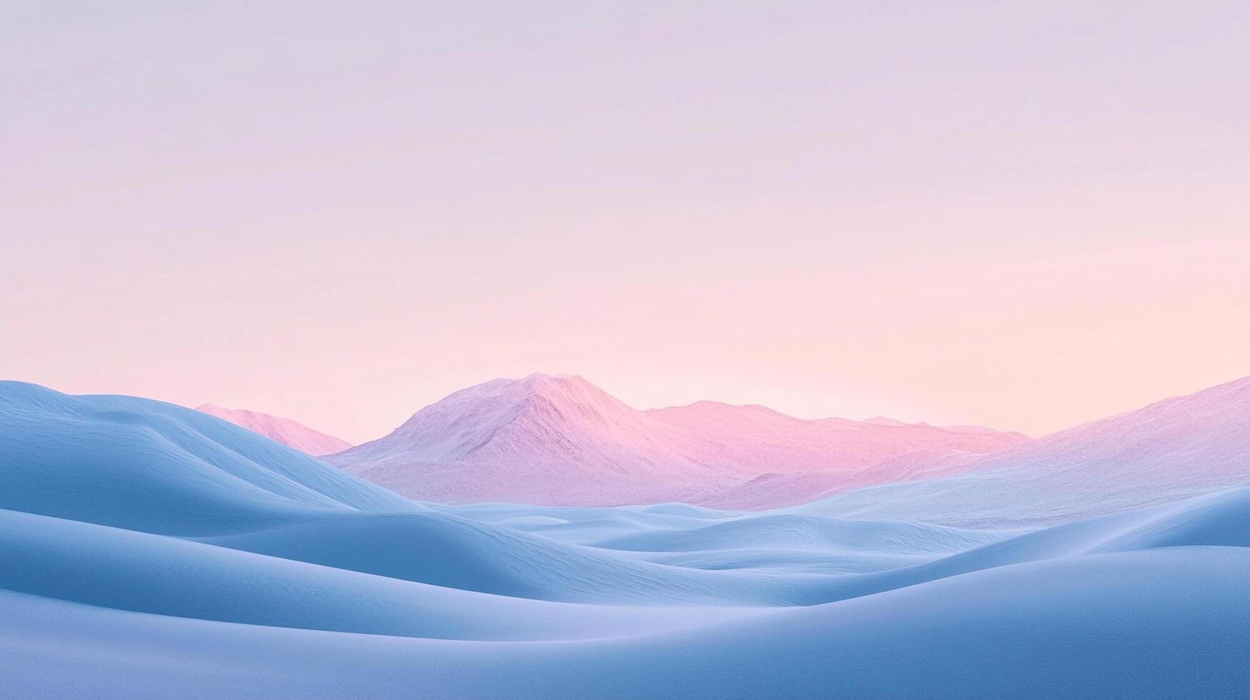 Abstract landscape with serene mountains and rolling hills bathed in soft pastel colors, evoking tranquility and quiet beauty. photo