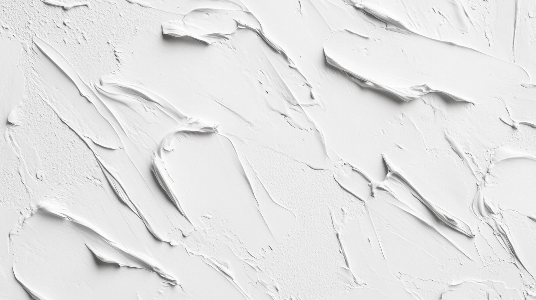 Abstract art texture background with thick, bold brushstrokes of pure white color, creating a calming and minimalist aesthetic. photo