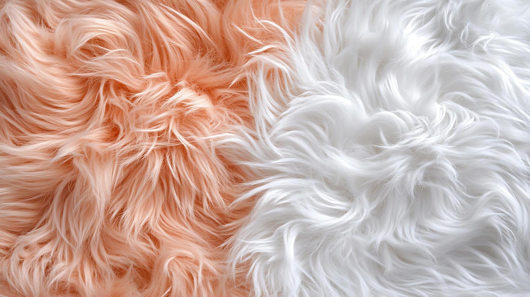 A close up of a white and orange fur photo