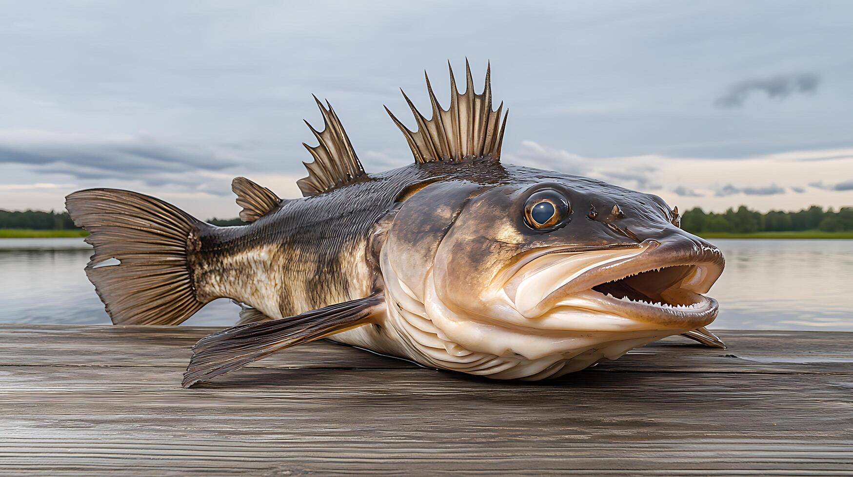 A fish on a dock photo