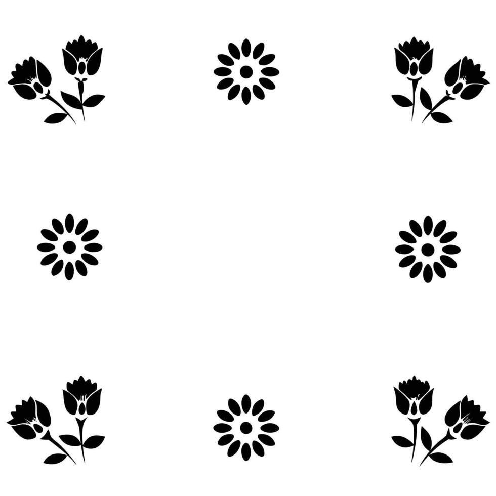 Botanical Sketches Black and White for Design. vector