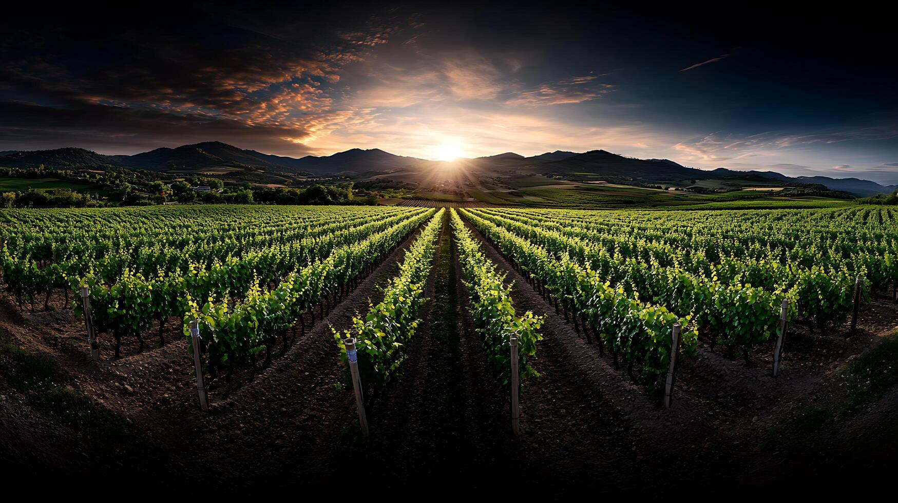A vineyard field photo