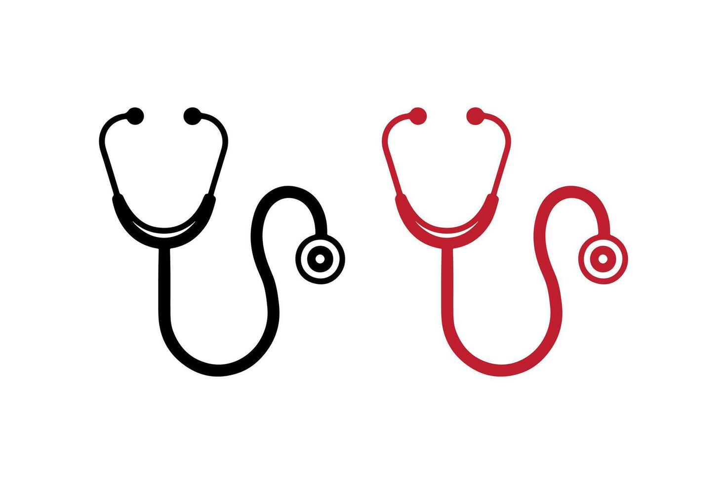 illustration of a stethoscope icons. vector
