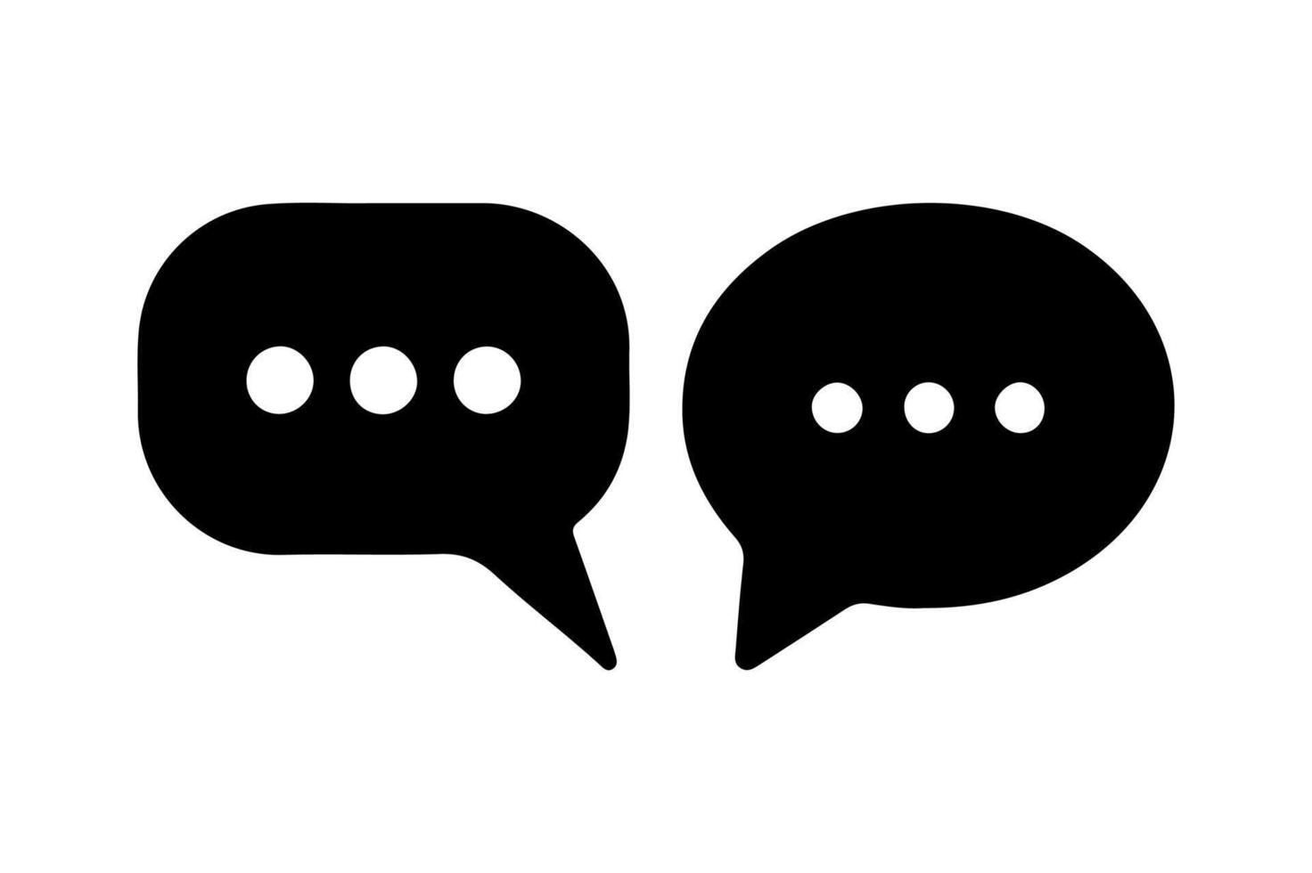 Speech balloon chat icon set. vector