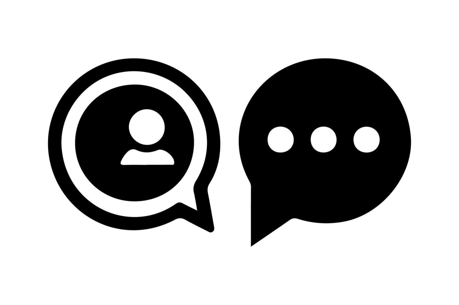 Chat speak bubbles icons. vector