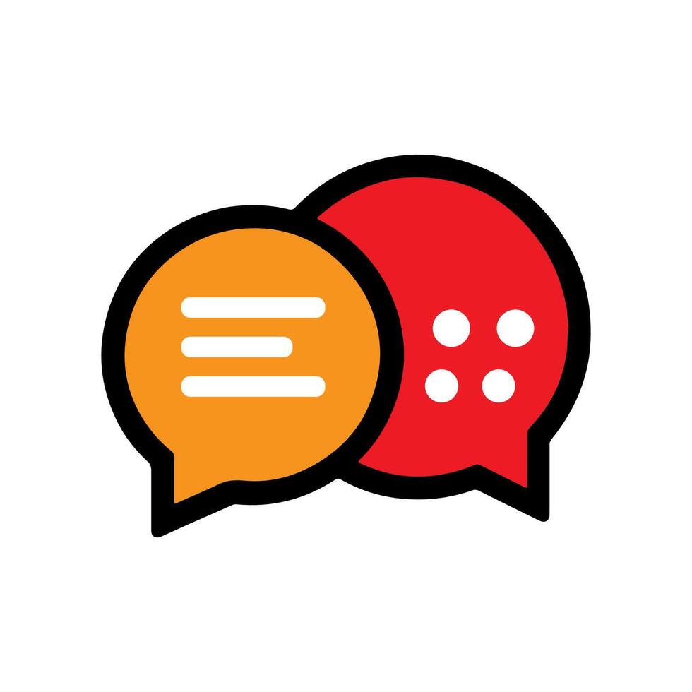 Two overlapping speech bubbles icons. 57300022 Vector Art at Vecteezy
