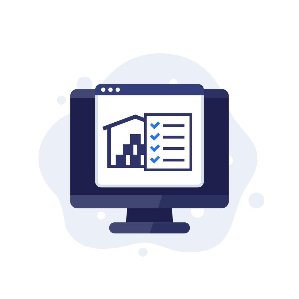 inventory control software icon vector