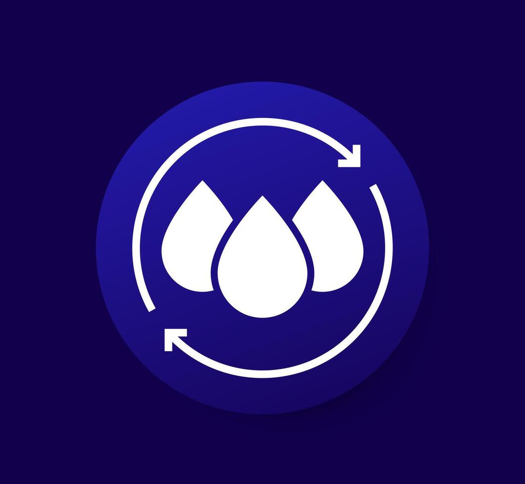 rehydrate, restore water balance icon vector