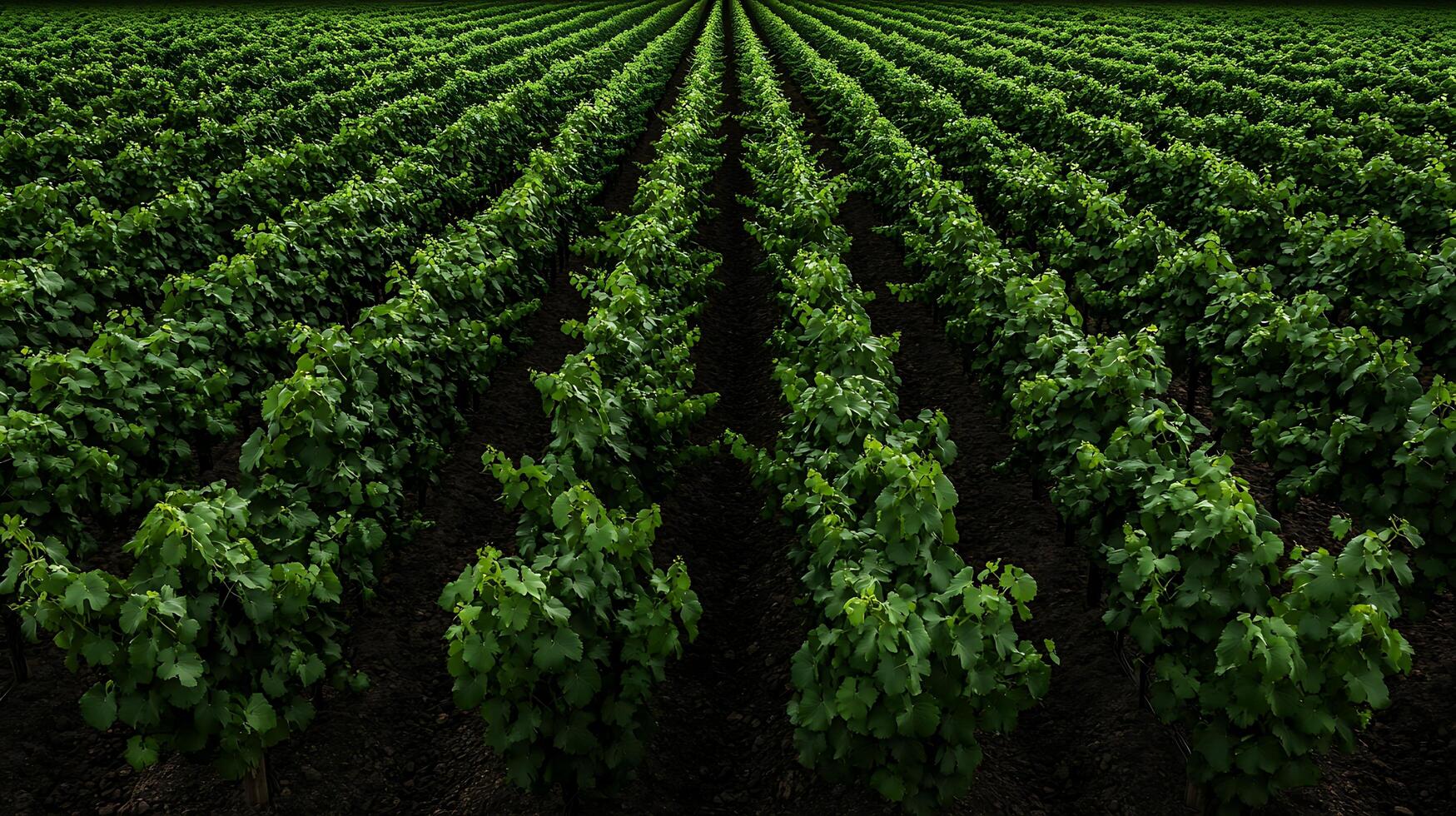 A large field of green grapes photo