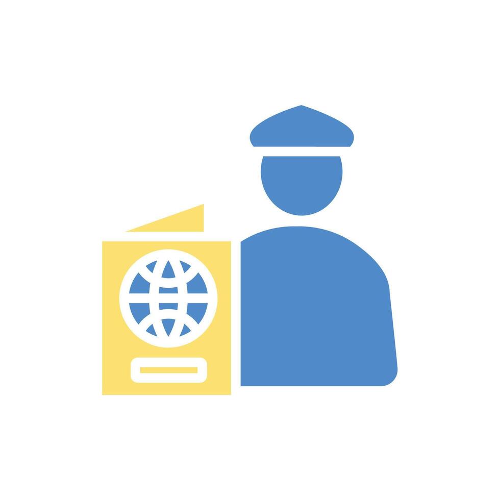 immigration icon Editable stroke.linear style vector