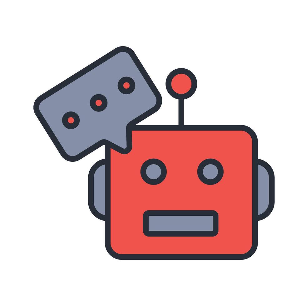 Chatbot icon colors style design vector