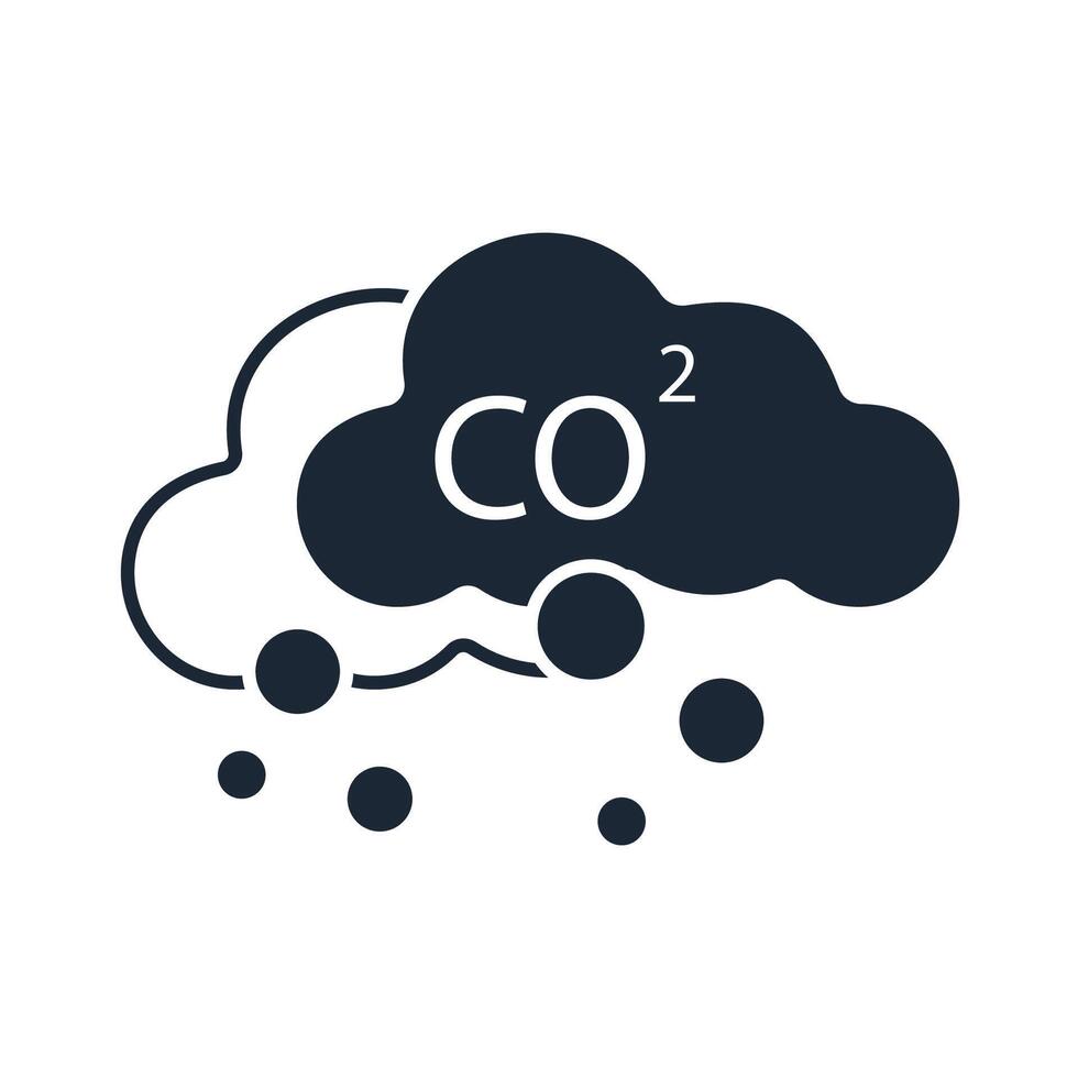 co2 icon line vector