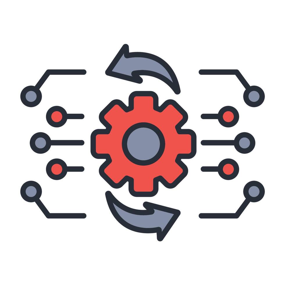 algorithm icon colors style design vector