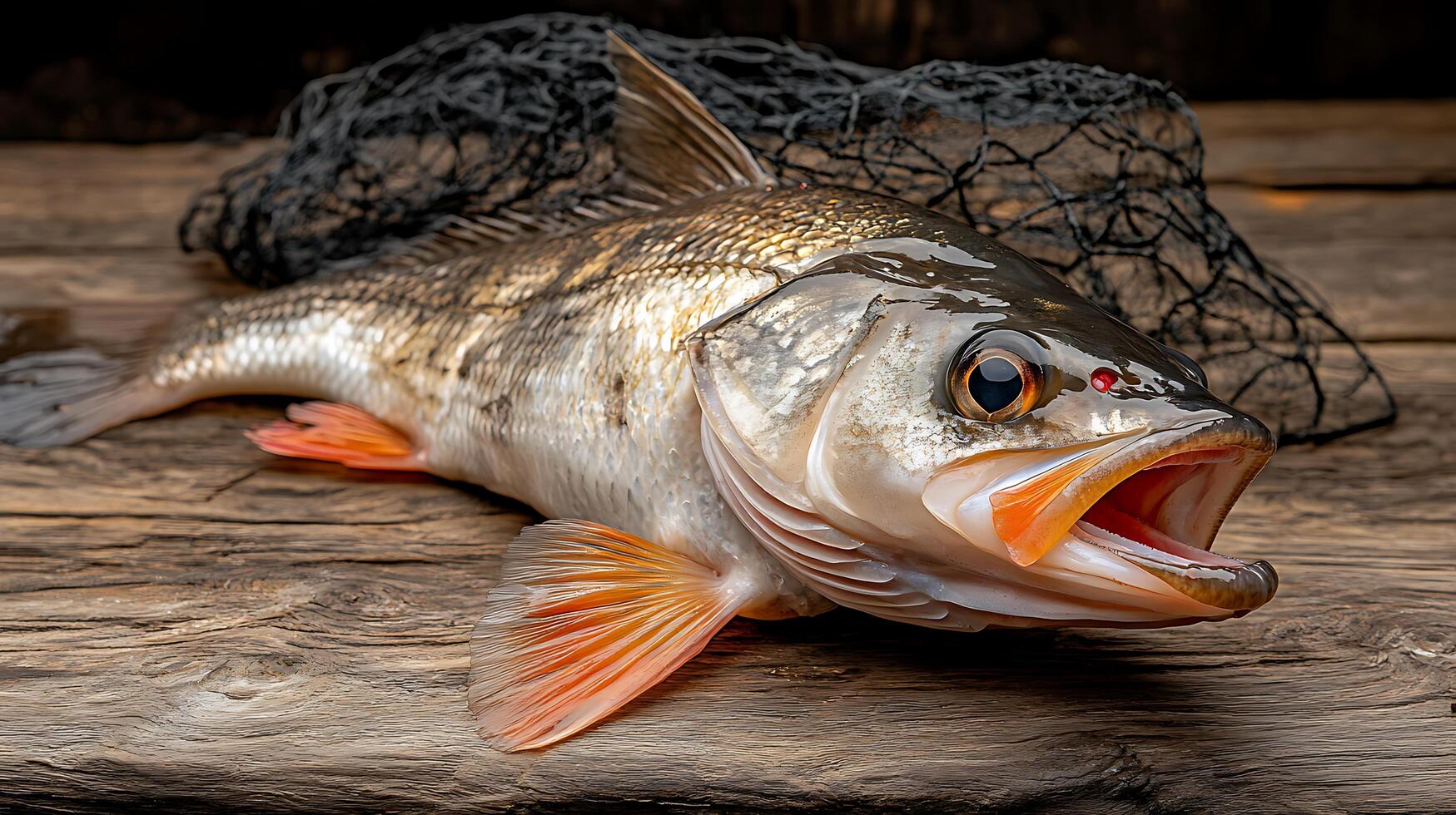 A fish on a table photo