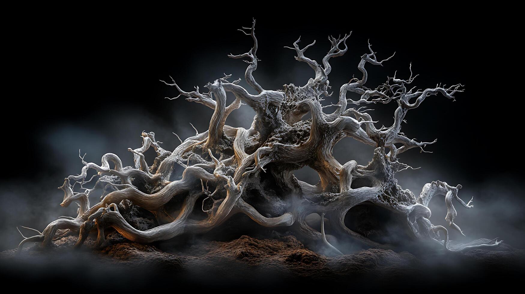 A tree with many branches and leaves on it photo