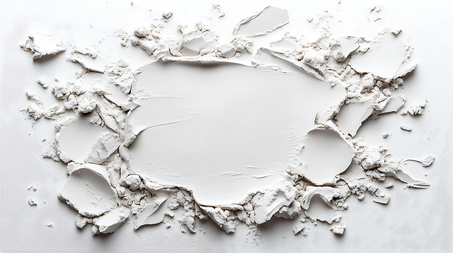 White powder on a white surface photo