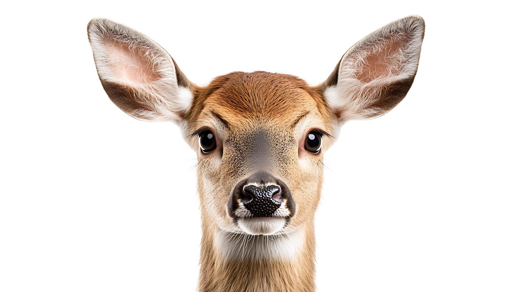 A deer with big ears and a big nose photo