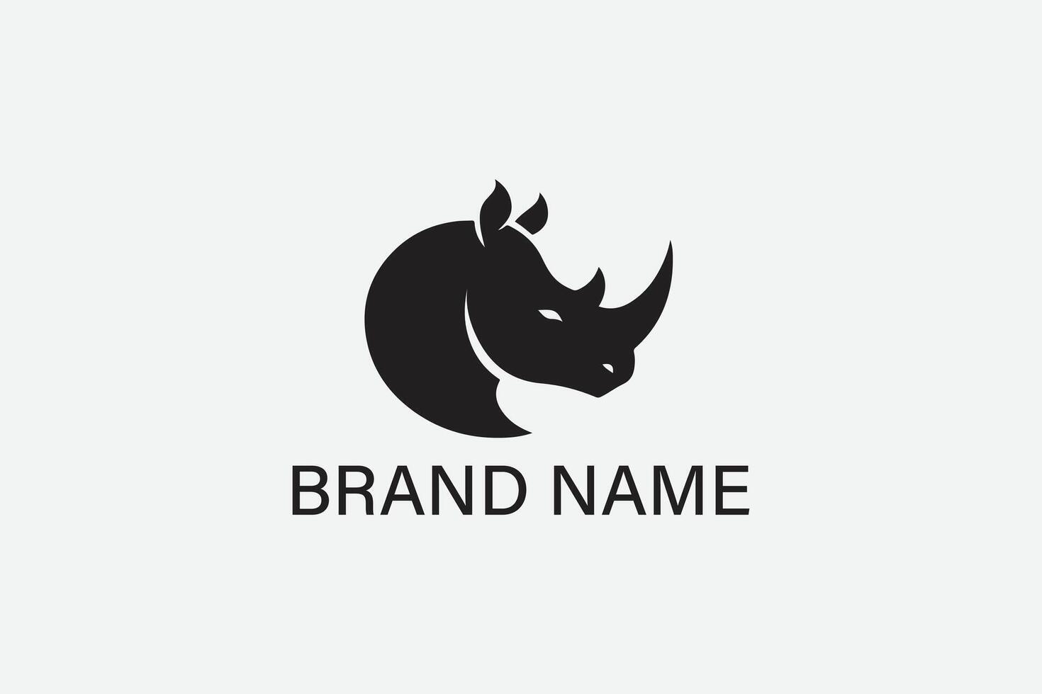 logo of a rhino head vector