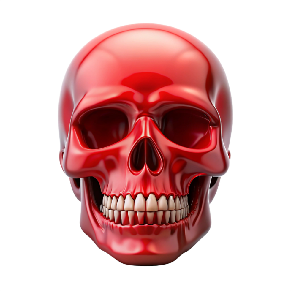 red skull emoji is isolated on transparent background png