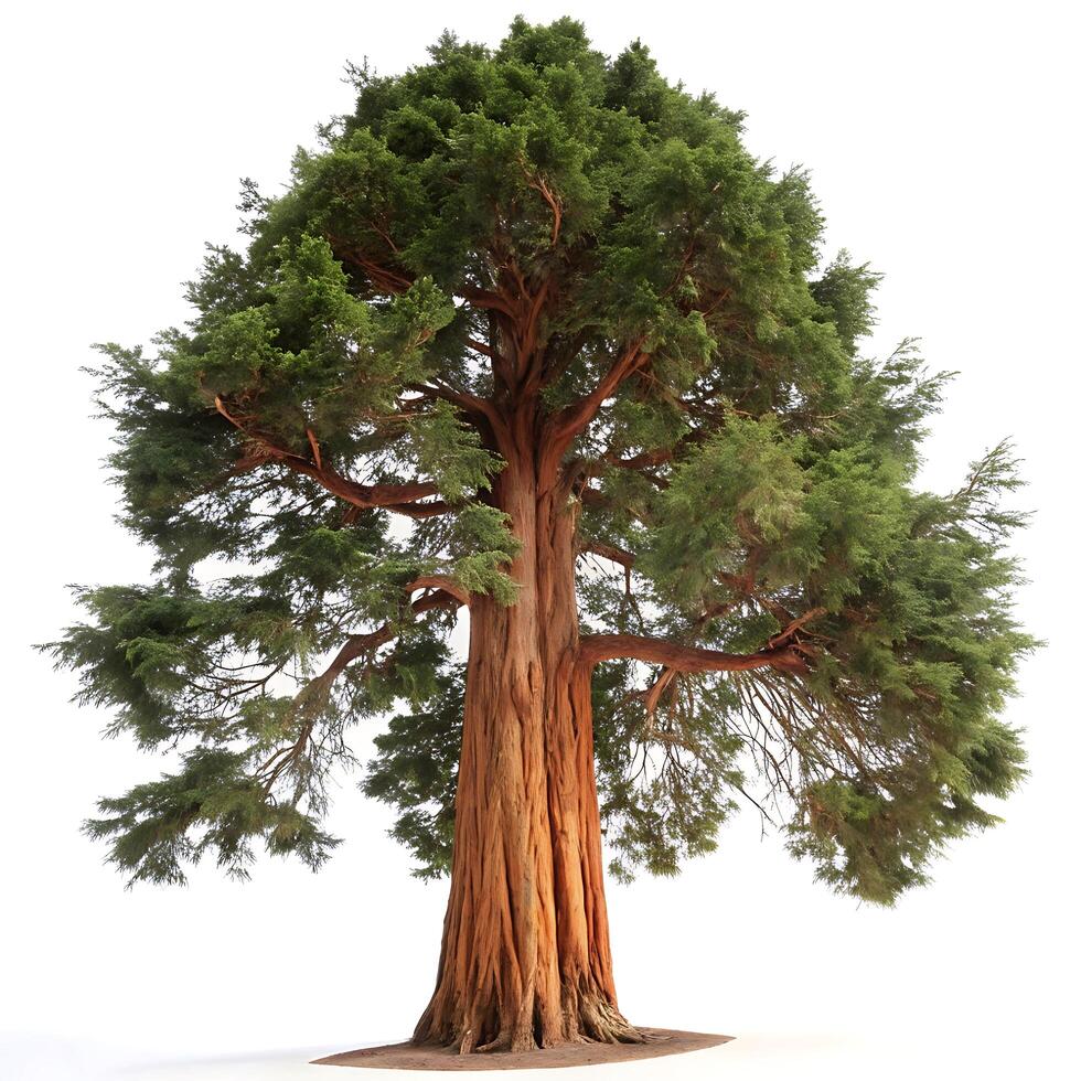 A large tree is shown on a white background photo