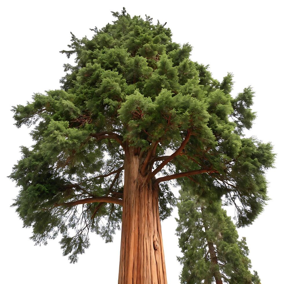A large tree with a large trunk and a lot of green leaves photo