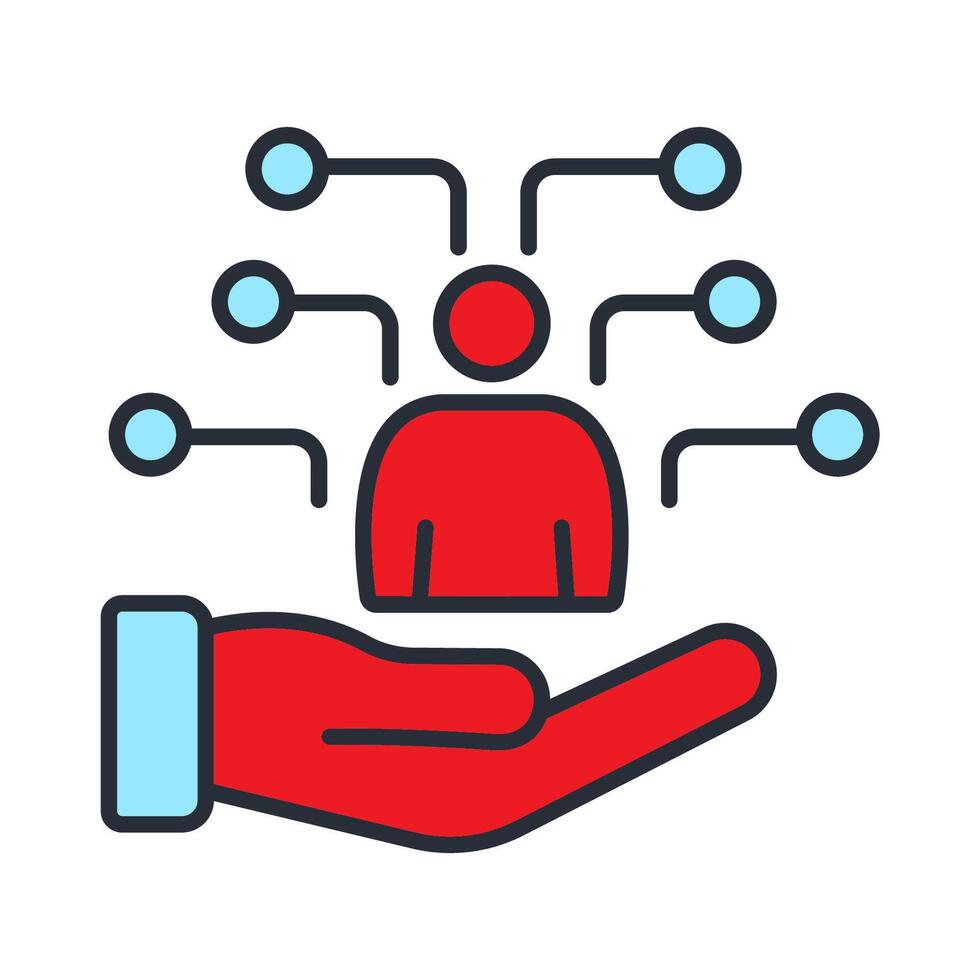 responsible icons isolated on colours style vector