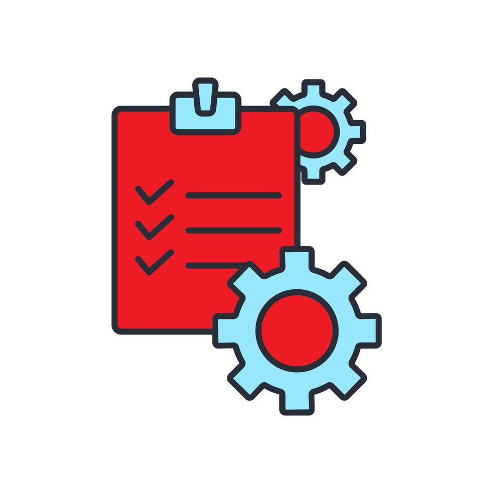procedures icons White Background. vector