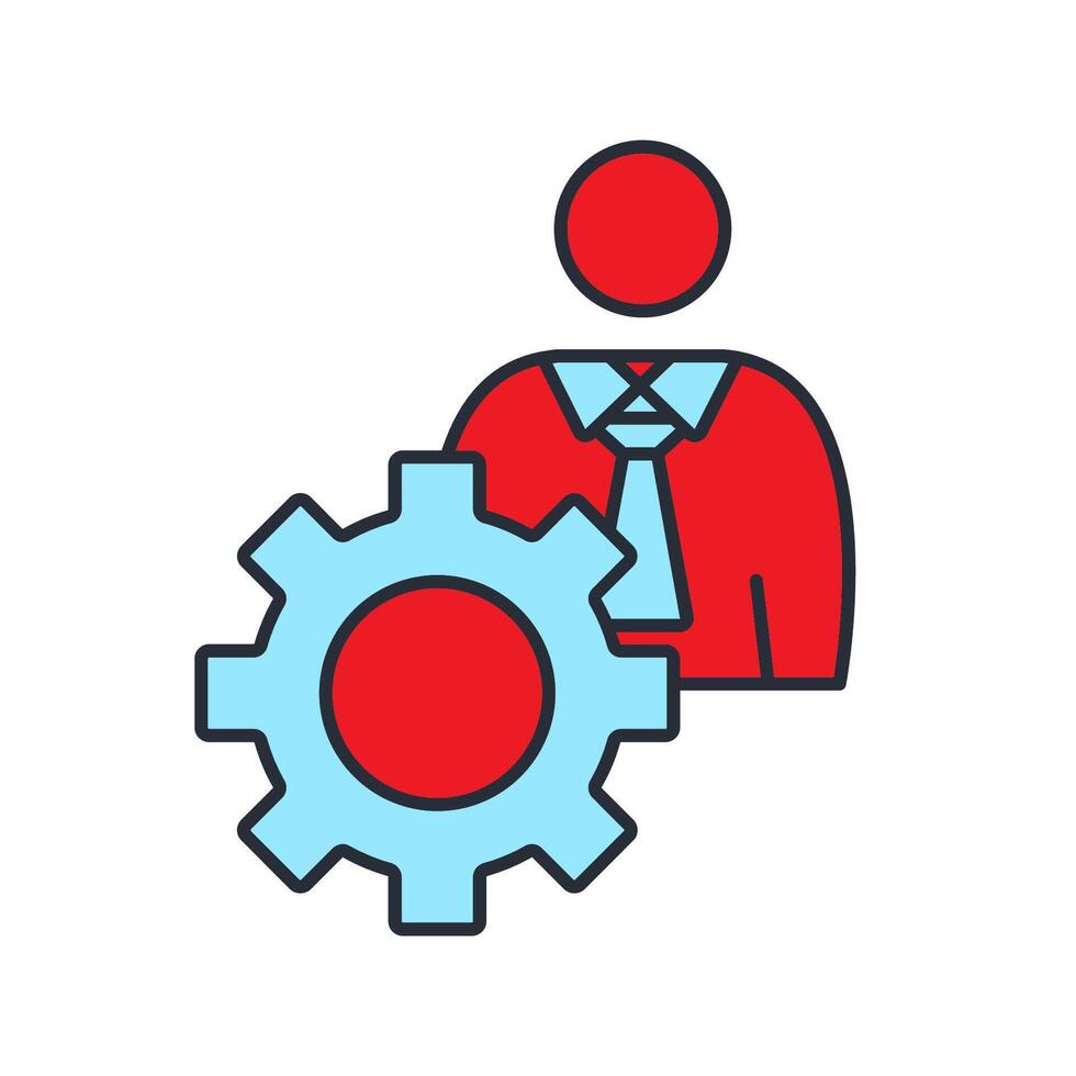 management icons White Background. vector