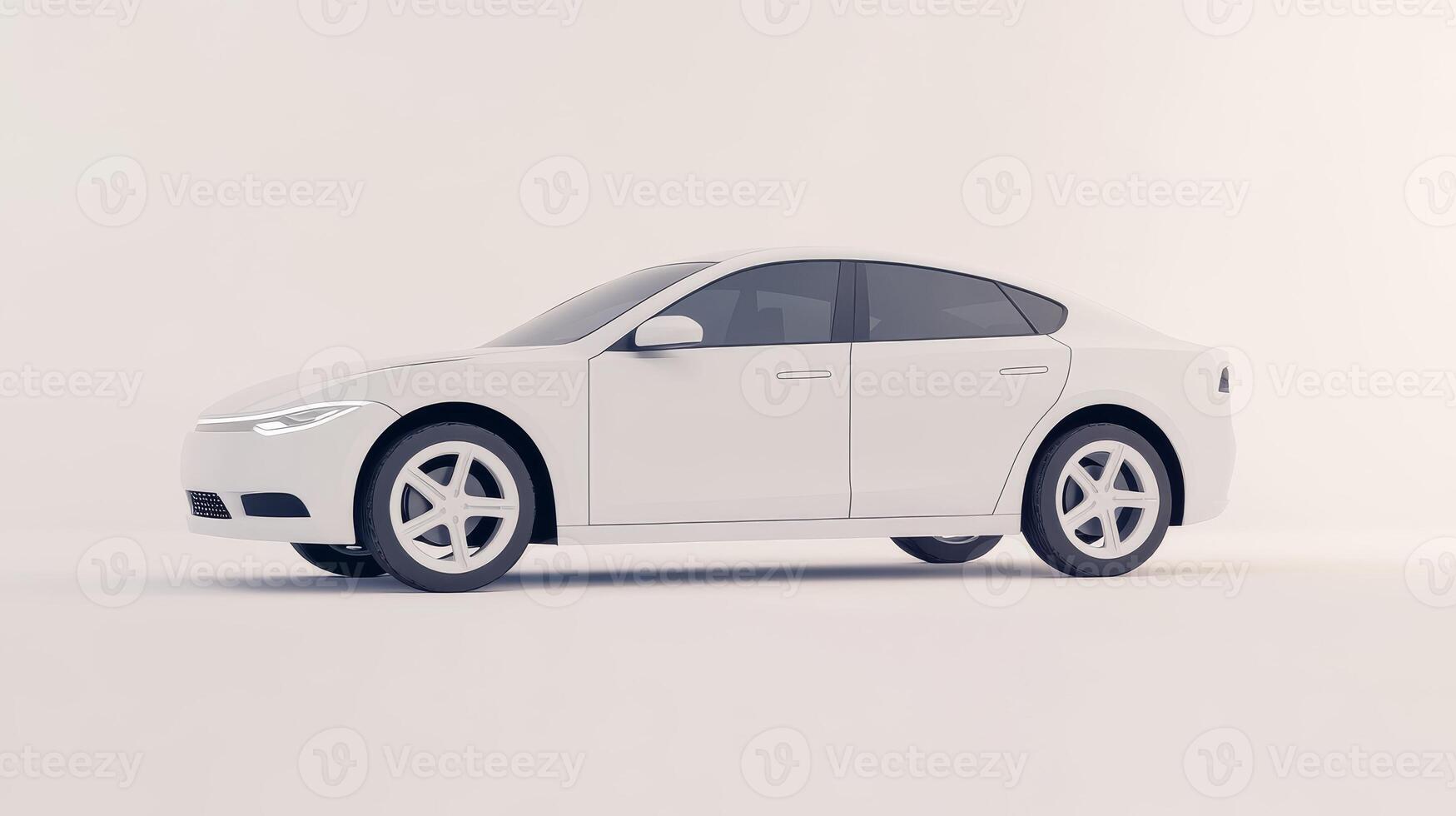 Sleek electric sedan show modern design and features photo